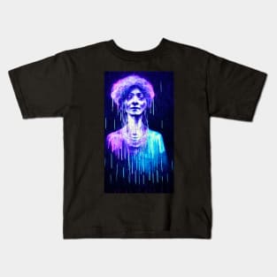 Haunting Woman in the Rain Kids T-Shirt